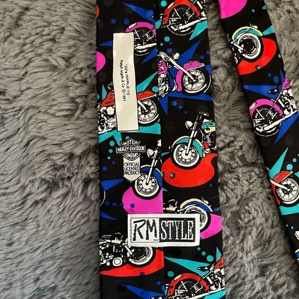 ‎Vintage Harley Davidson silk tie